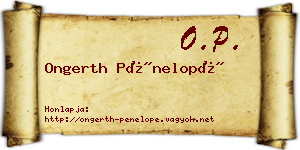 Ongerth Pénelopé névjegykártya